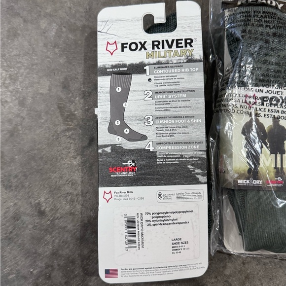 Fox River Medium Weight Men’s Socks - Size L - Picture 4 of 5